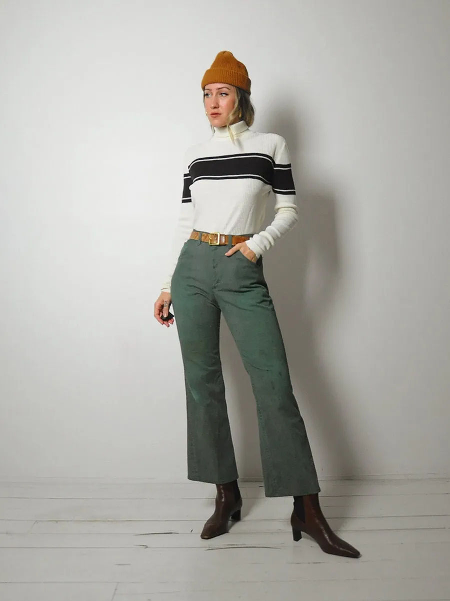 1970's Hunter Green Lee Jeans 30x28