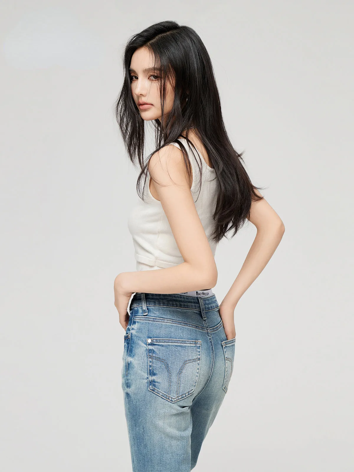 2-in-1 Flared Jeans