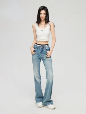 2-in-1 Flared Jeans