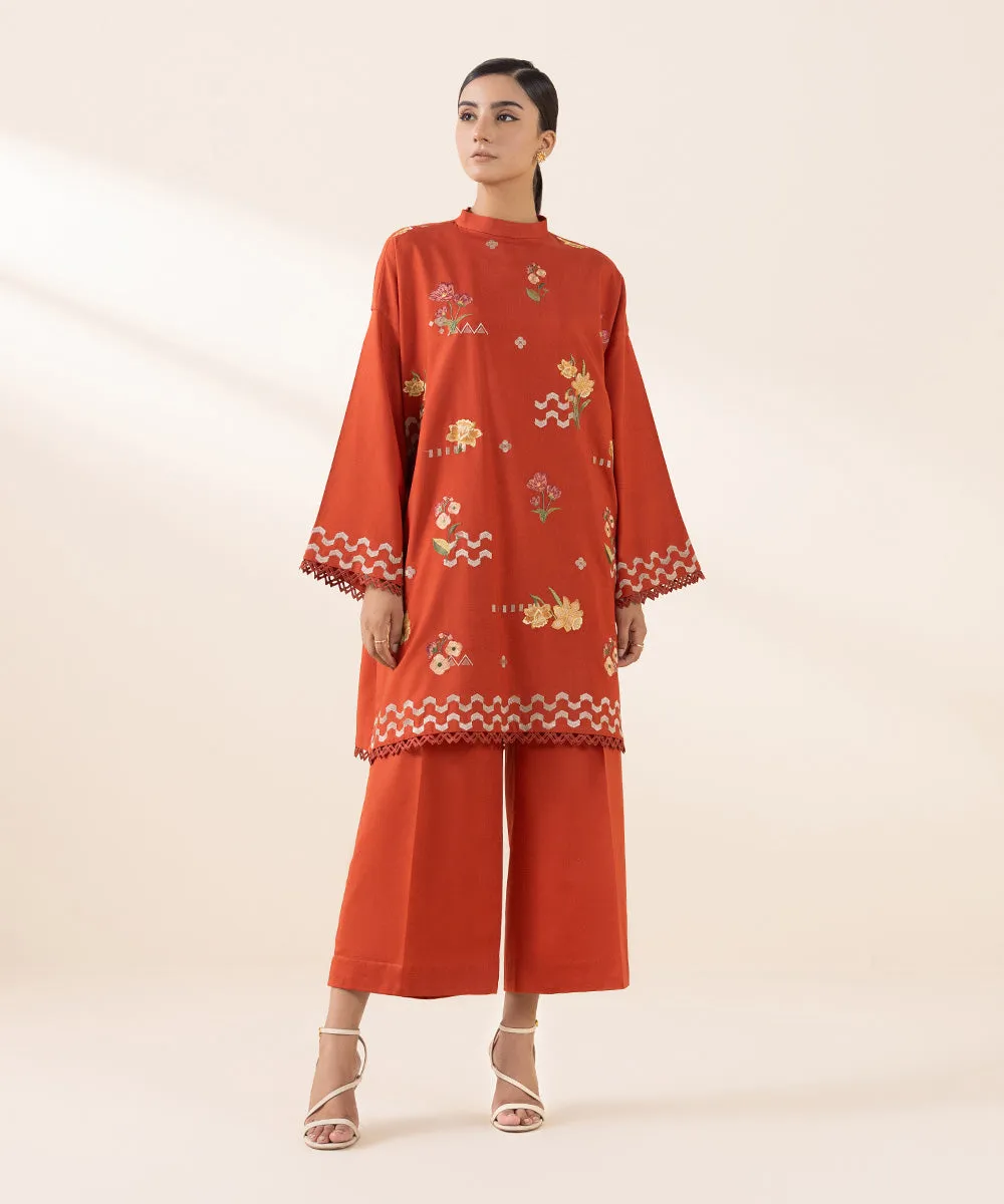 2 Piece - Embroidered Arabic Lawn Suit