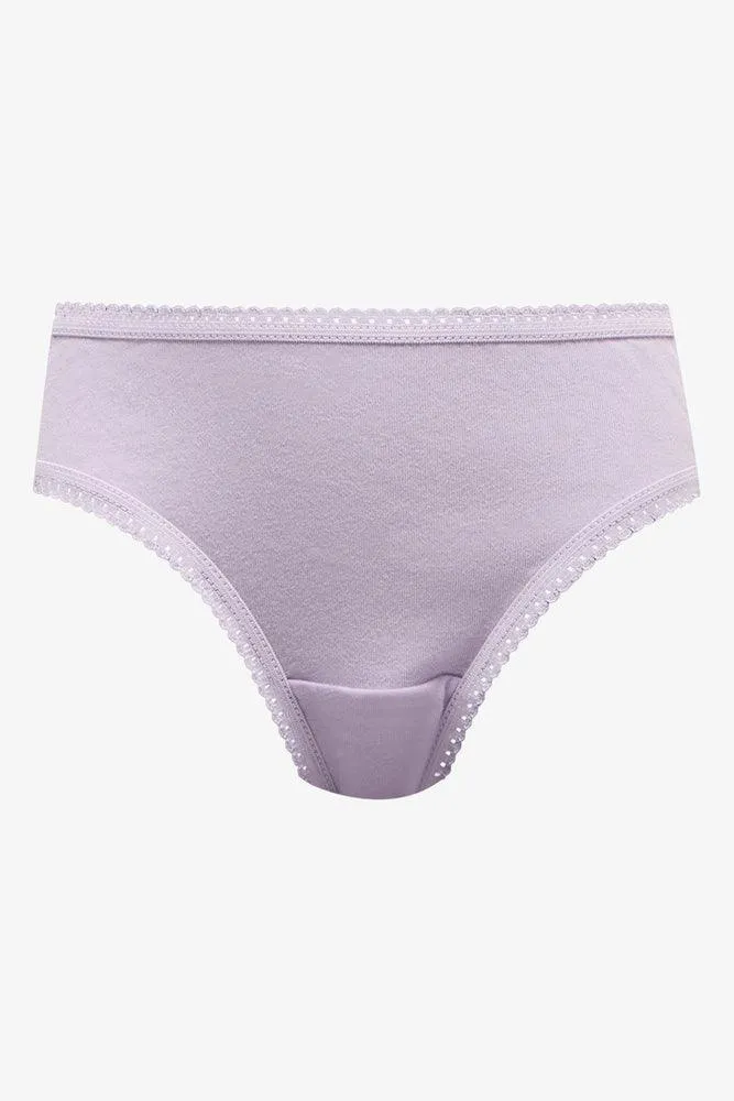 3 Pack Bikini Panties Purple, Peach & Natural