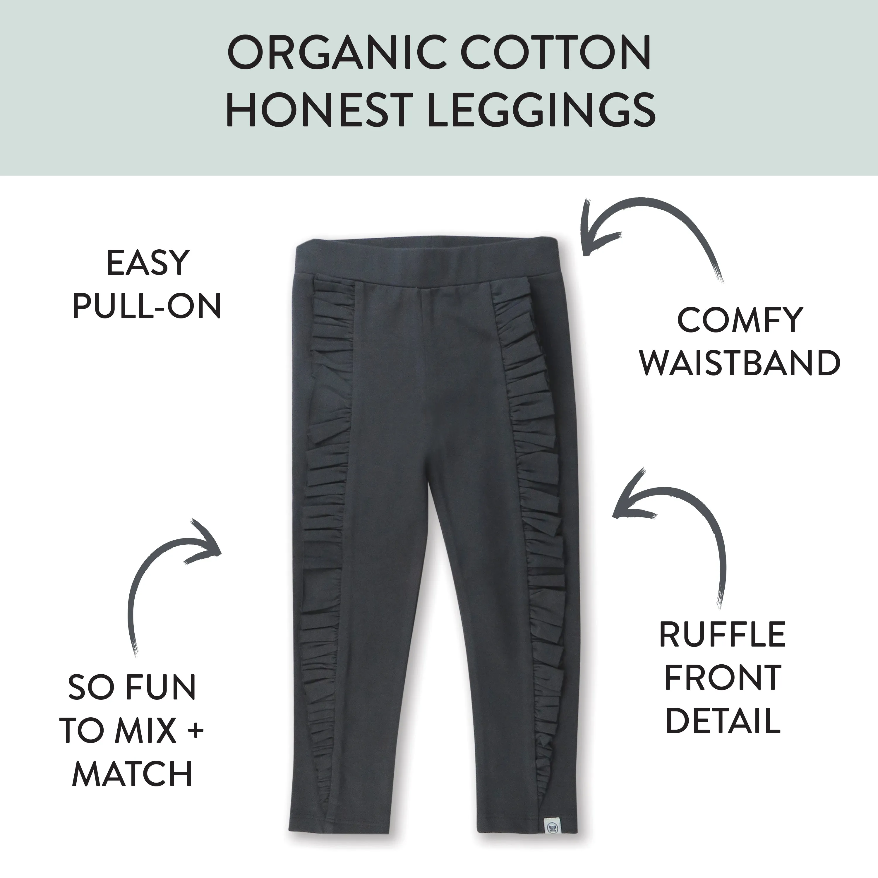 3-Pack Organic Cotton Legging Set