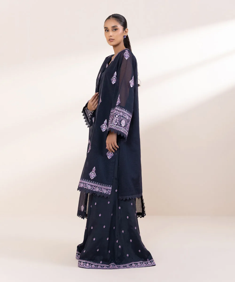 3 Piece - Embroidered Karandi Suit