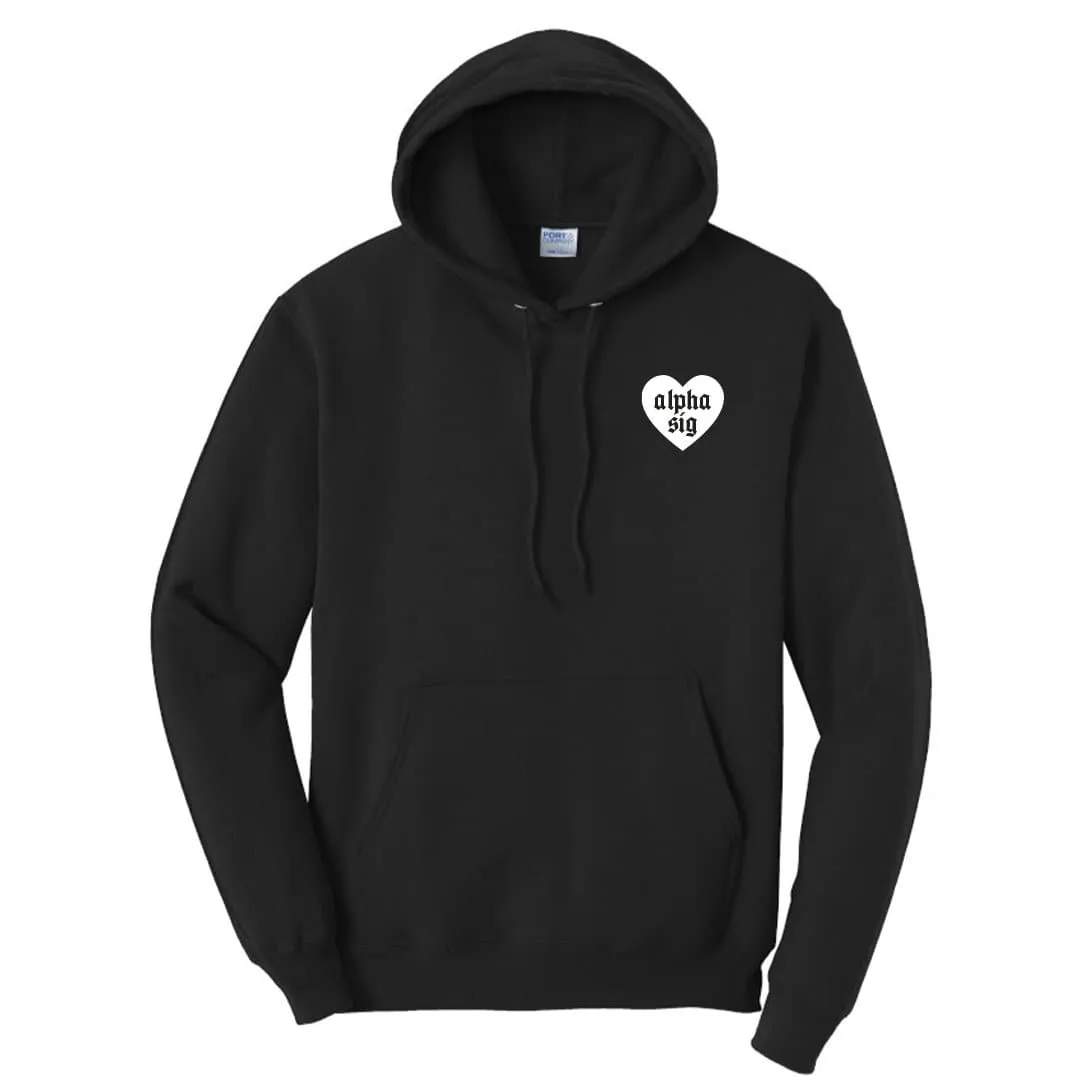 Alpha Sig Old School Sweetheart Hoodie