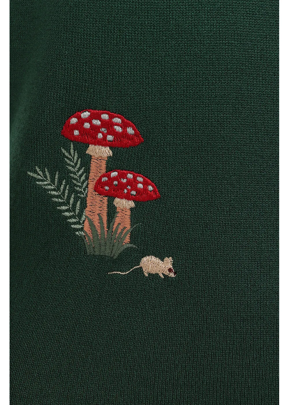 Banned Woodland Mushroom 40's Cardigan Green