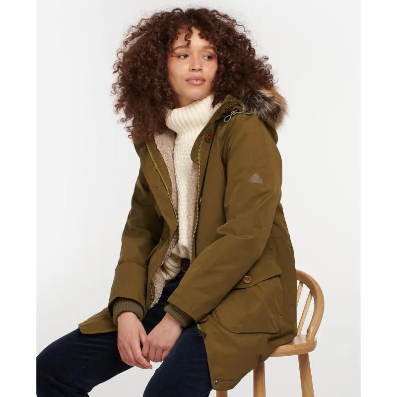 Barbour Foxton Ladies Waterproof Jacket - Nori Green/Dusky Green