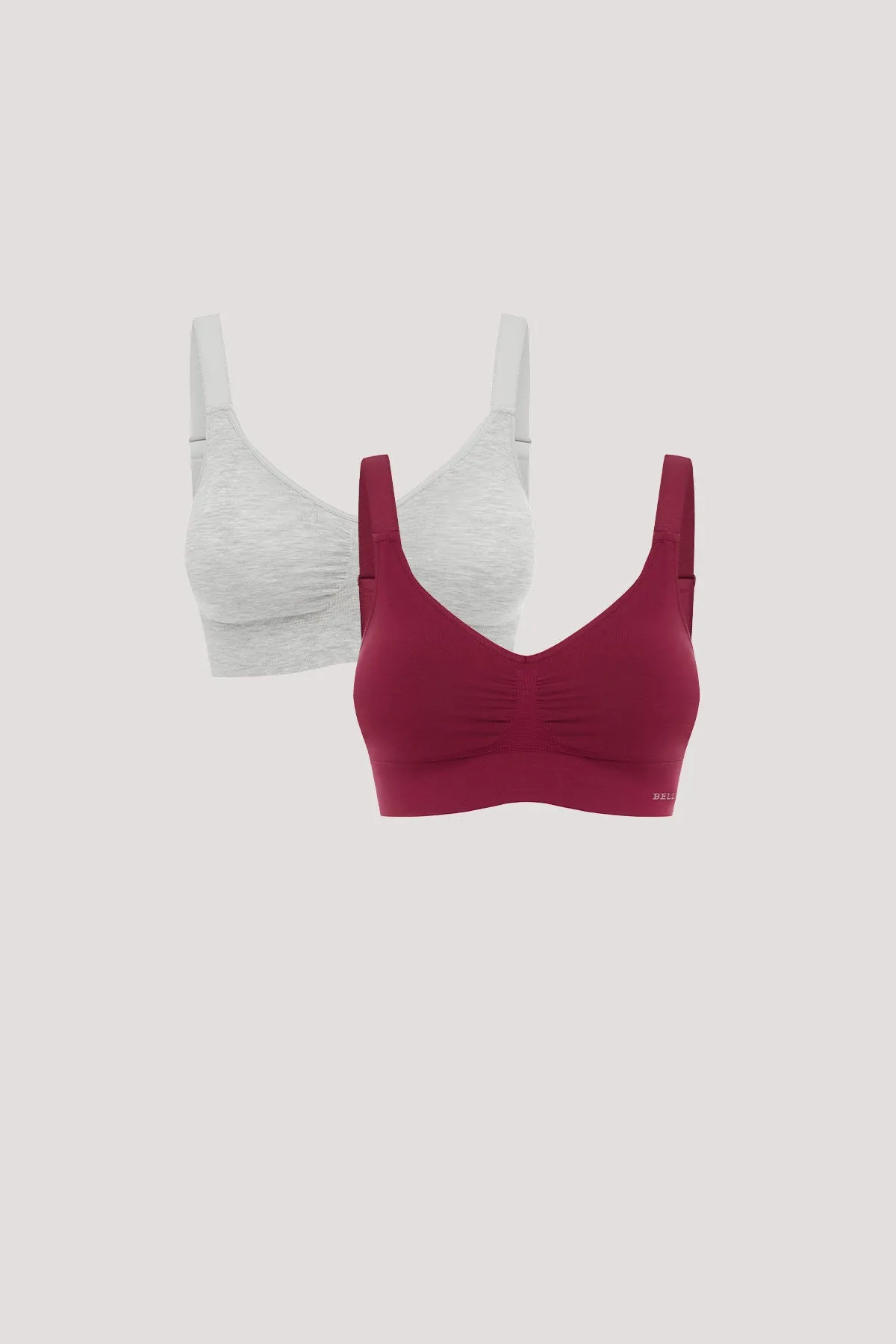 Bella Bamboo Ultimate Adjustable Crop Bra 2pk