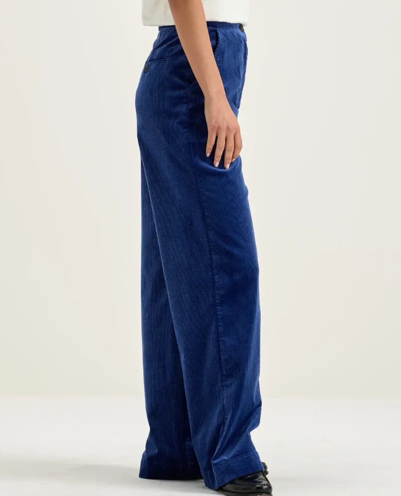 Bellerose Gabor Blue Wide Leg Cord Trousers