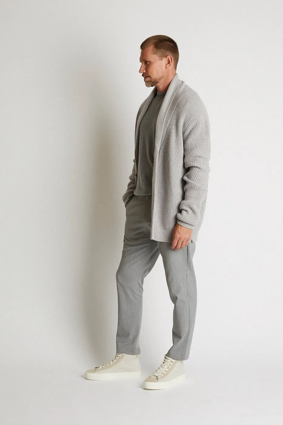   Beryll Paolo Cashmere Cardigan | Pebble Gray