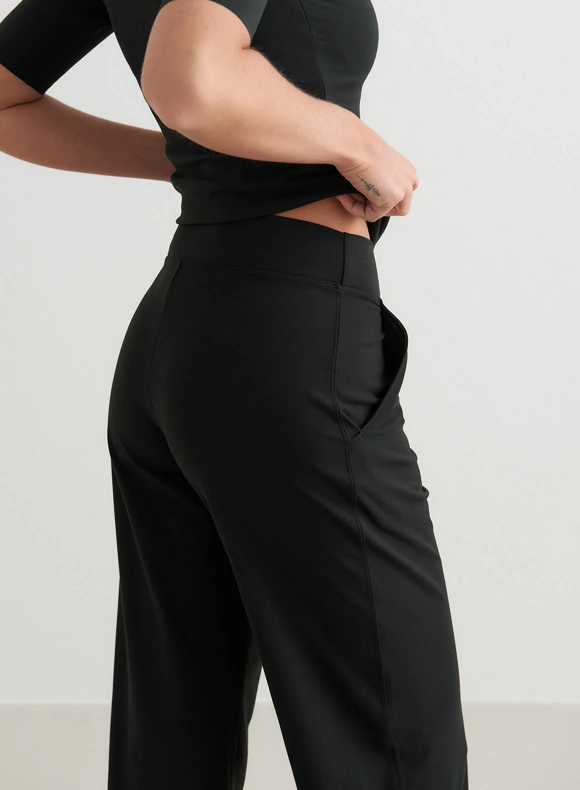 Black Sense Wide Pants