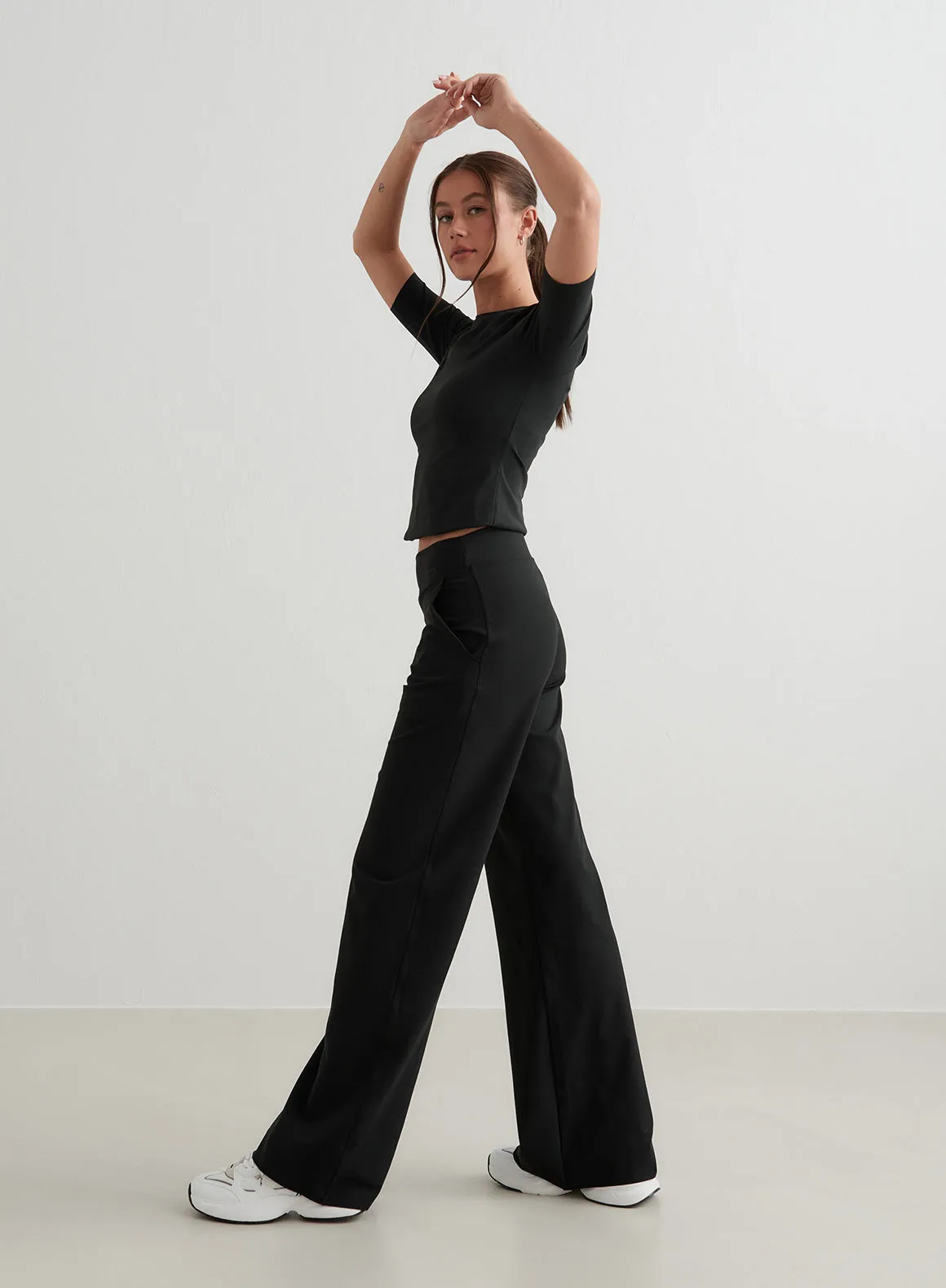 Black Sense Wide Pants