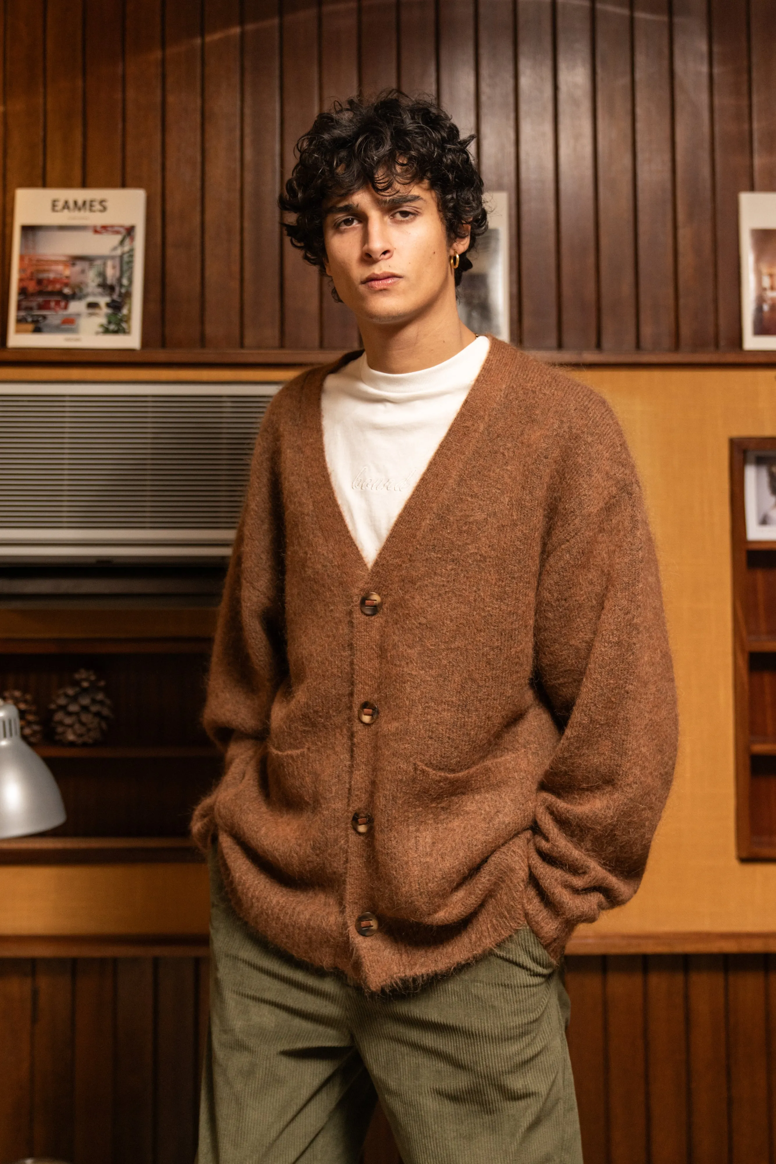 bound Sawyer Mohair Cardigan - Brown