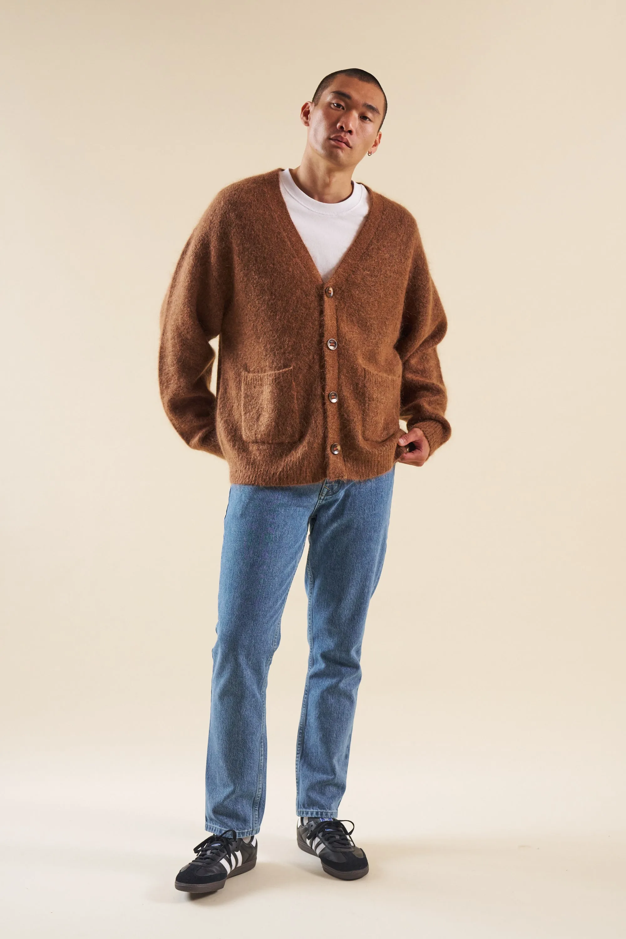 bound Sawyer Mohair Cardigan - Brown