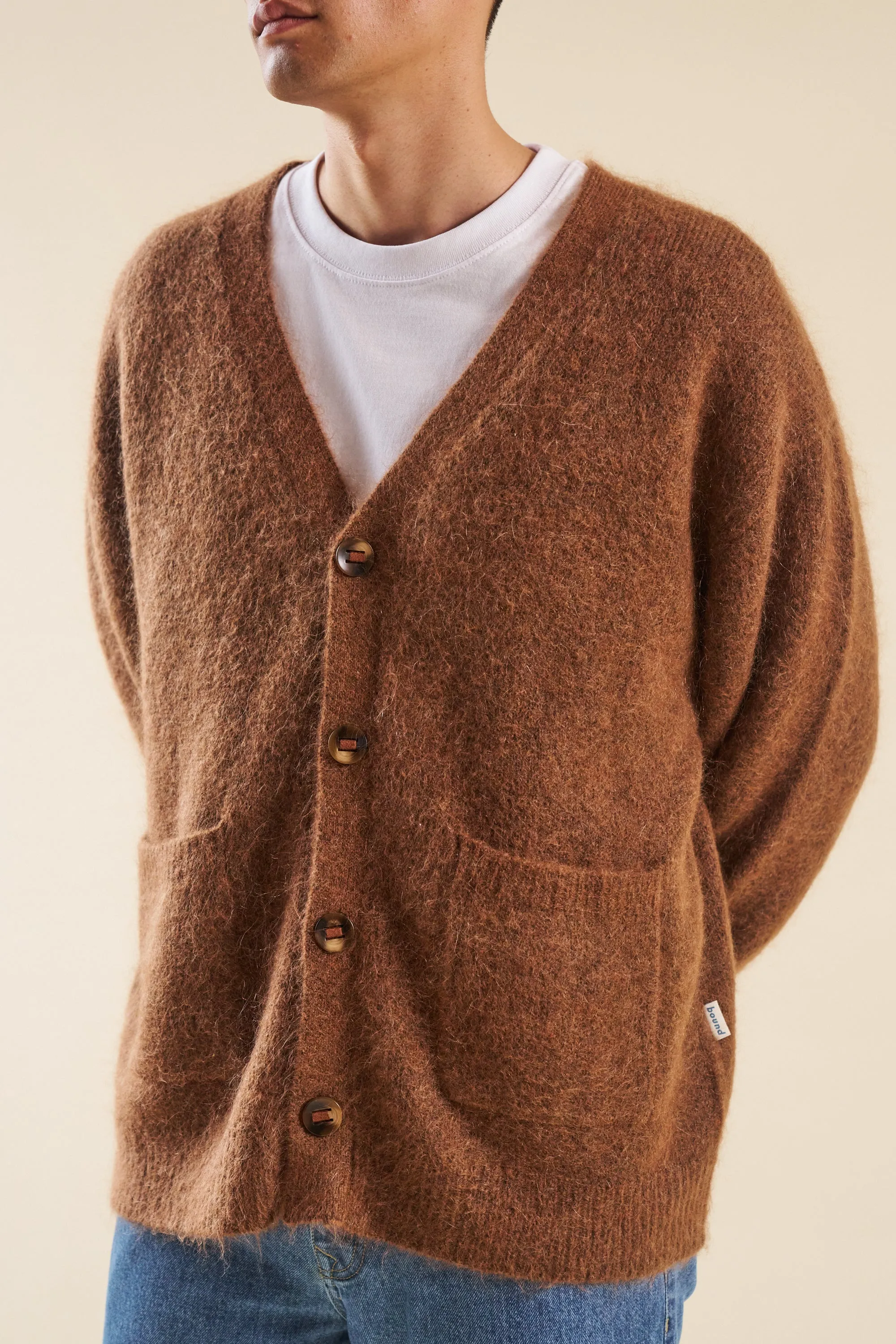 bound Sawyer Mohair Cardigan - Brown