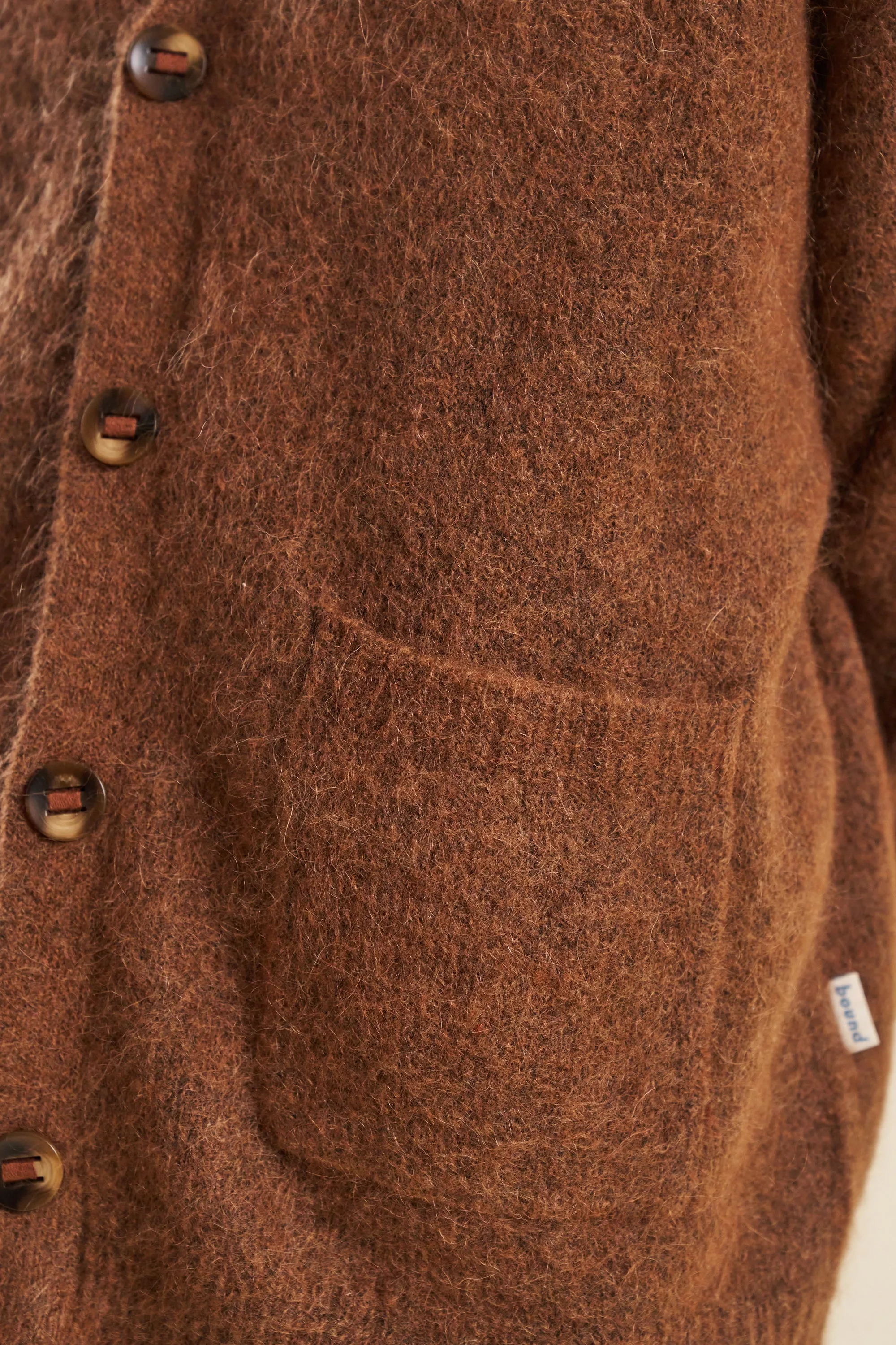 bound Sawyer Mohair Cardigan - Brown