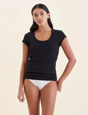 Buy 2 for $70 | Milla Rib Shelf Bra Henley Tee