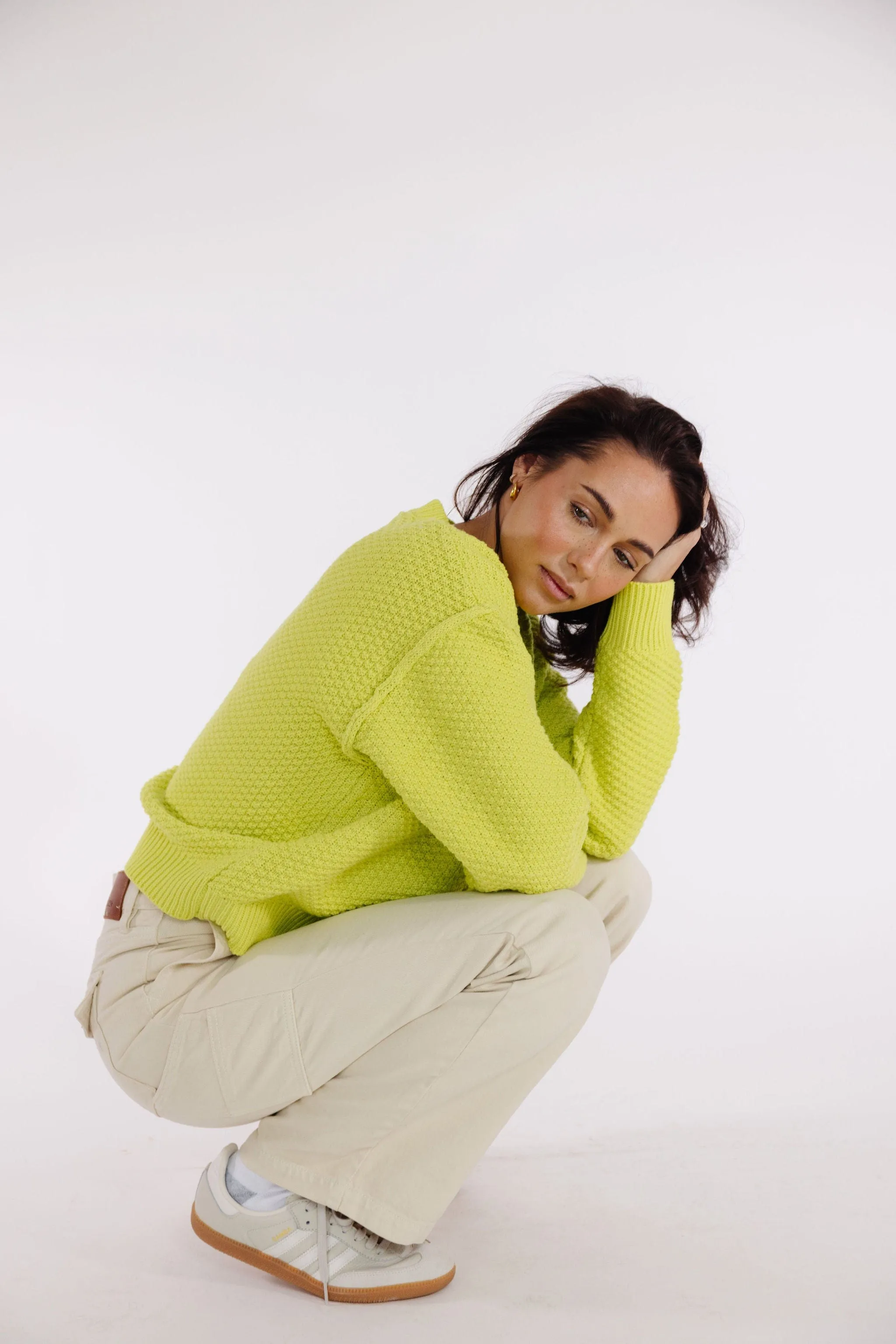 Chandra Cardigan in Lime