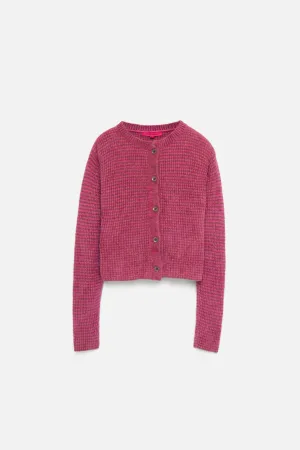 Chenille Rib Stripe Women's Cardi