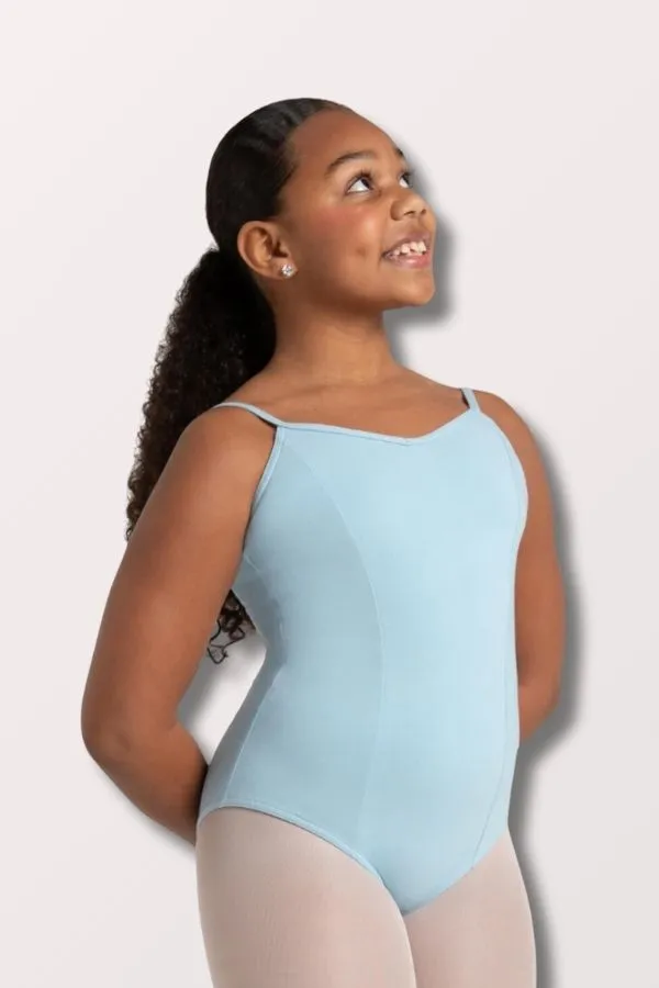 Children's Princess Seam Camisole Leotard - Light Blue