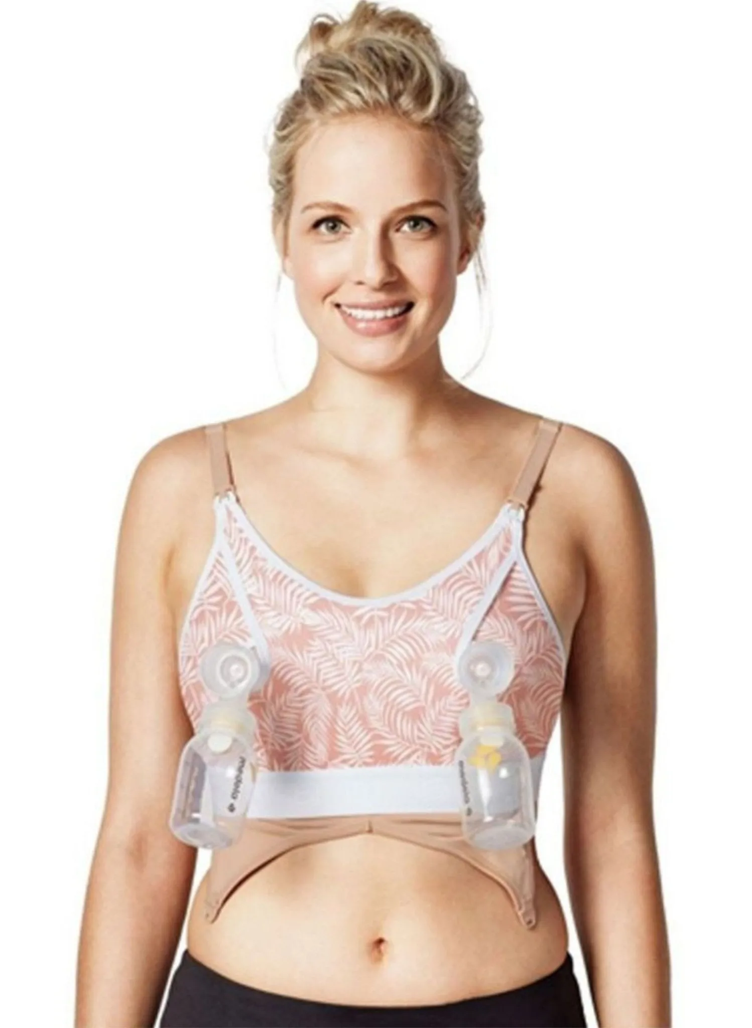 Clip and Pump Hands-Free Nursing Bra Accessory - Paradise Palm