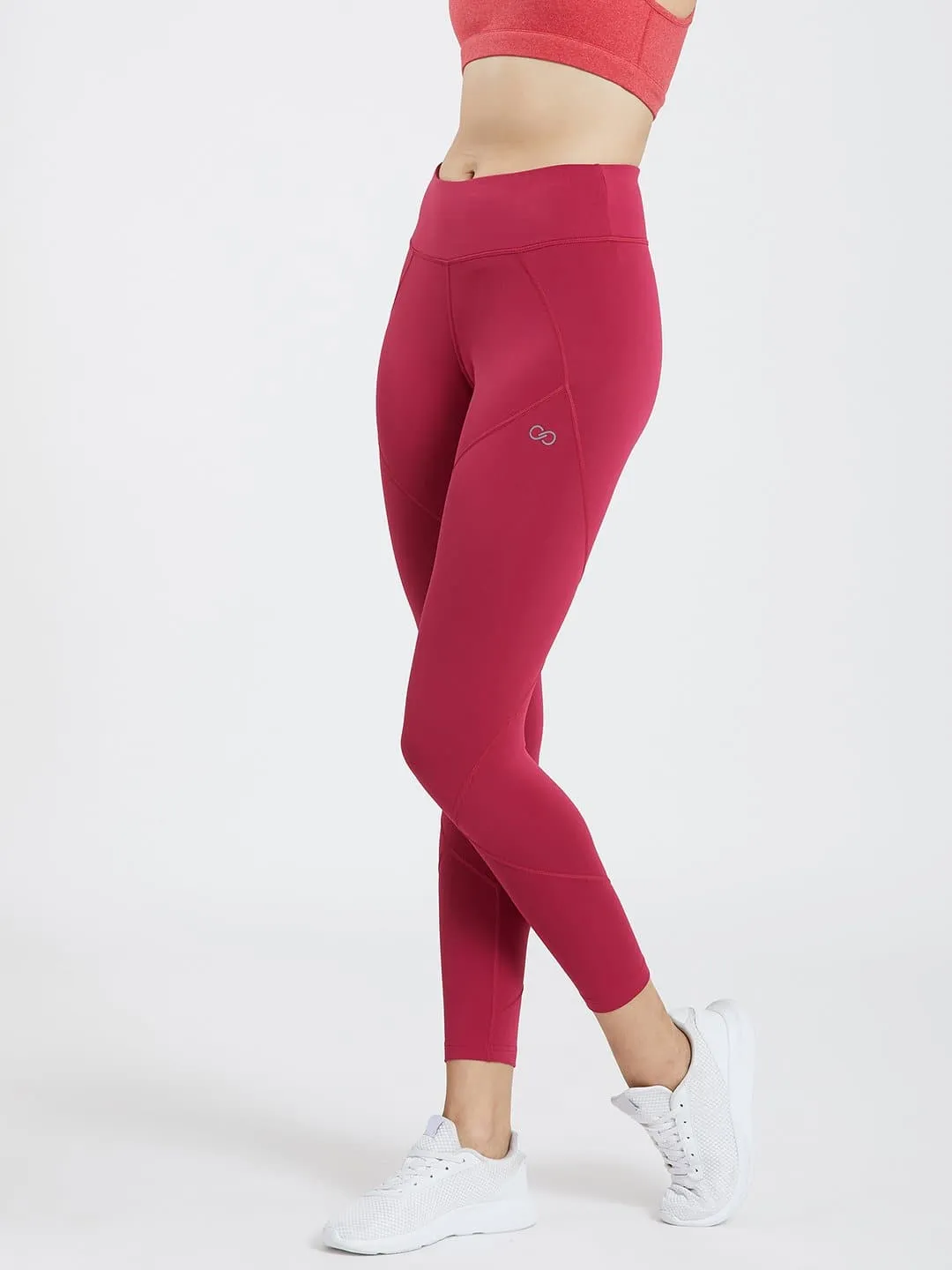 Creeluxe Graceful Crimson Ankle Length Leggings