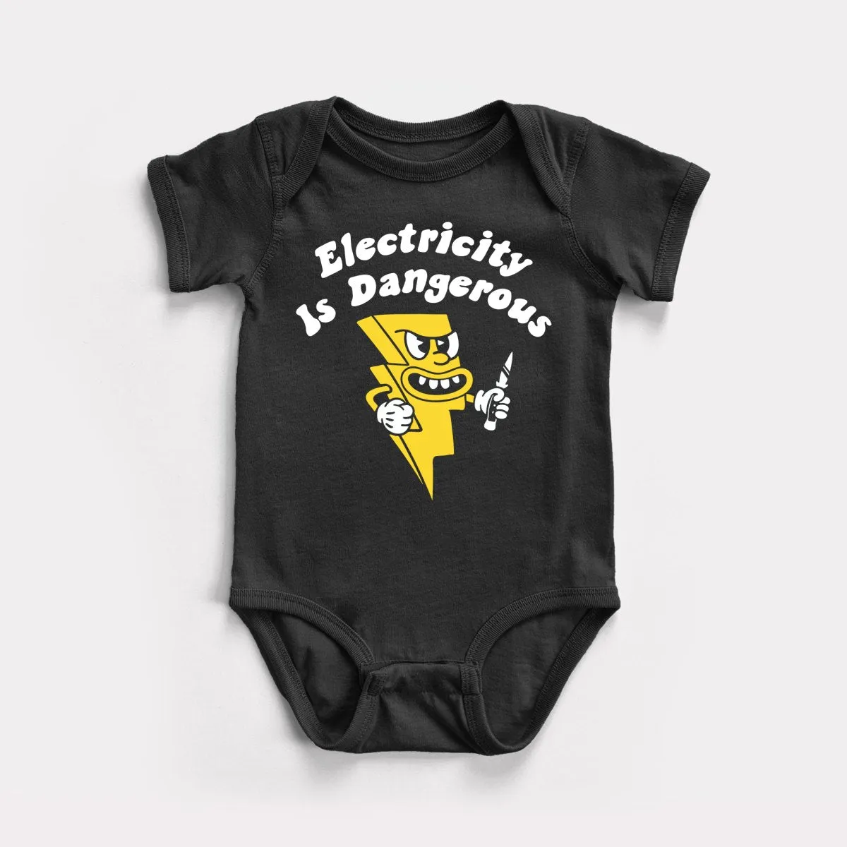 Electricity Is Dangerous Baby Bodysuit