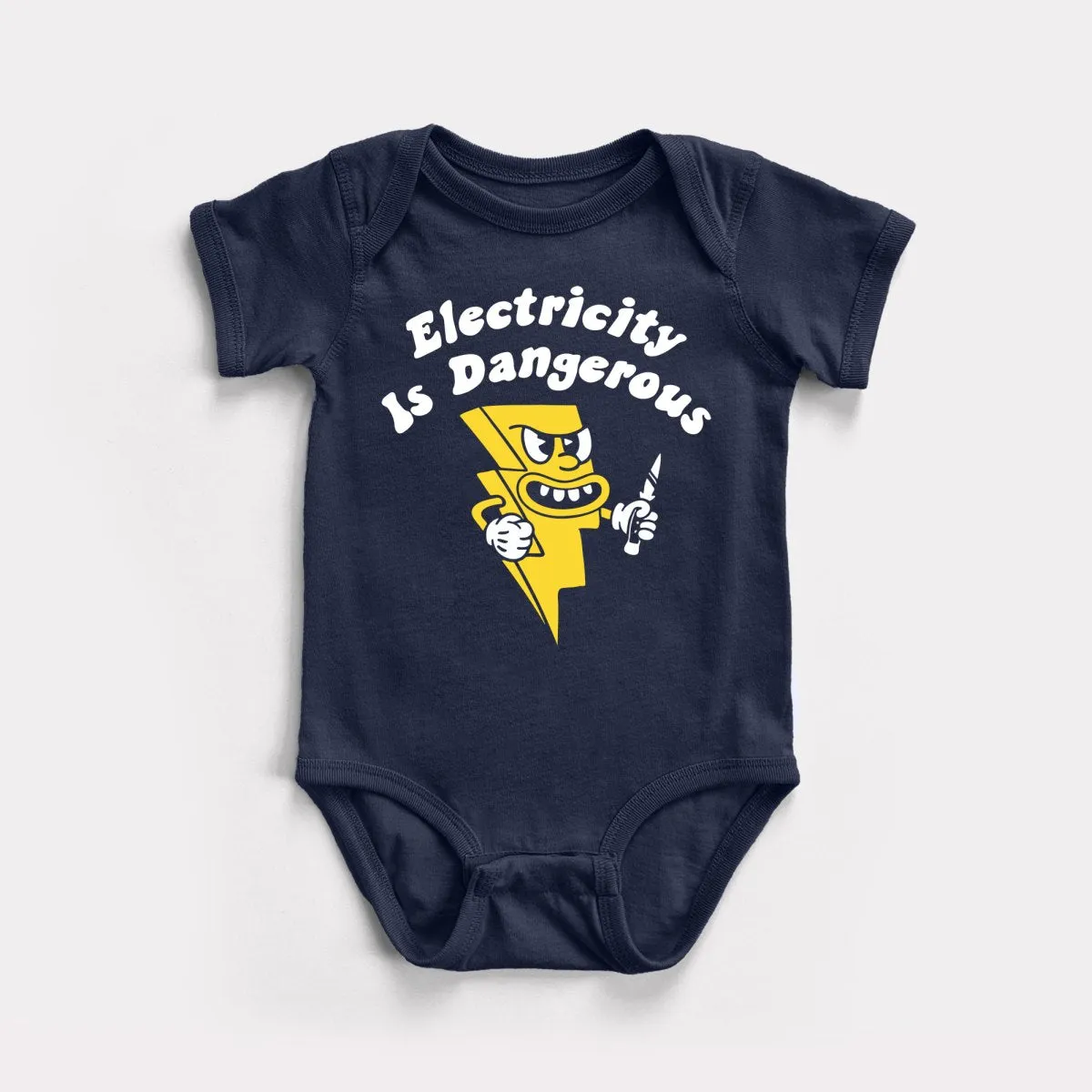 Electricity Is Dangerous Baby Bodysuit