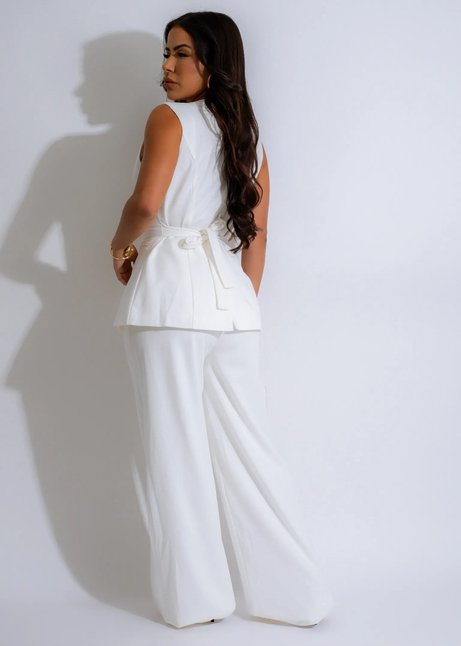 Empire Of Sophistication Pant Set White