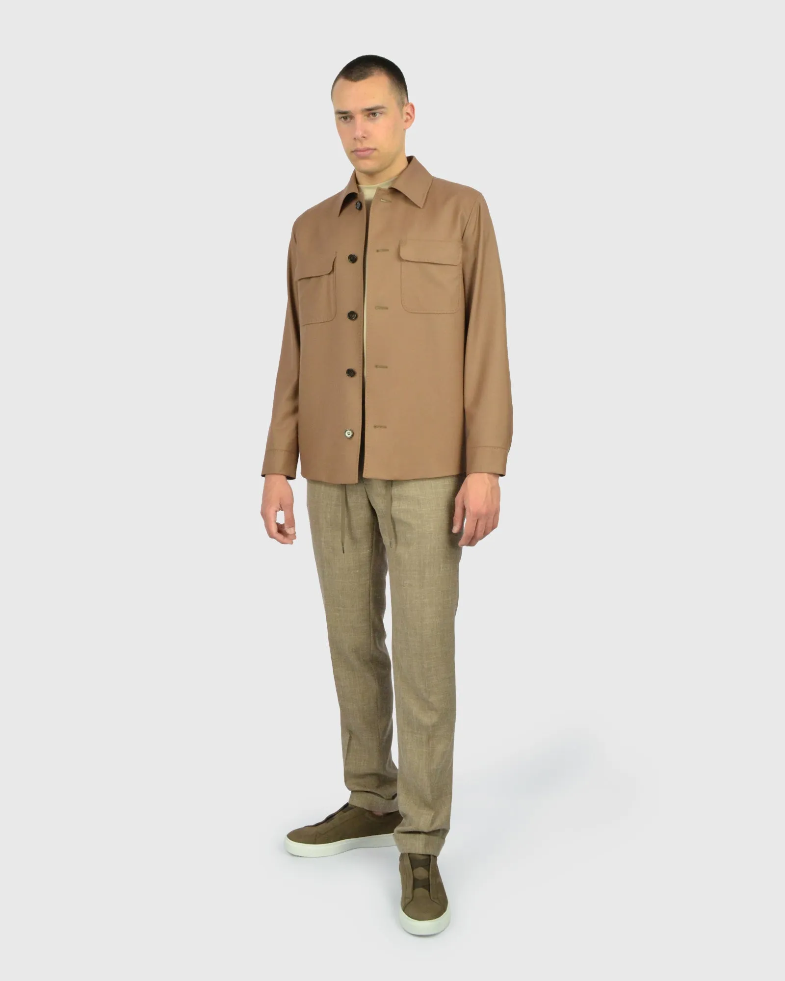 FANCKINO SARTORIA FSS24-748 PL LATTE OVERSHIRT CHORE JACKET