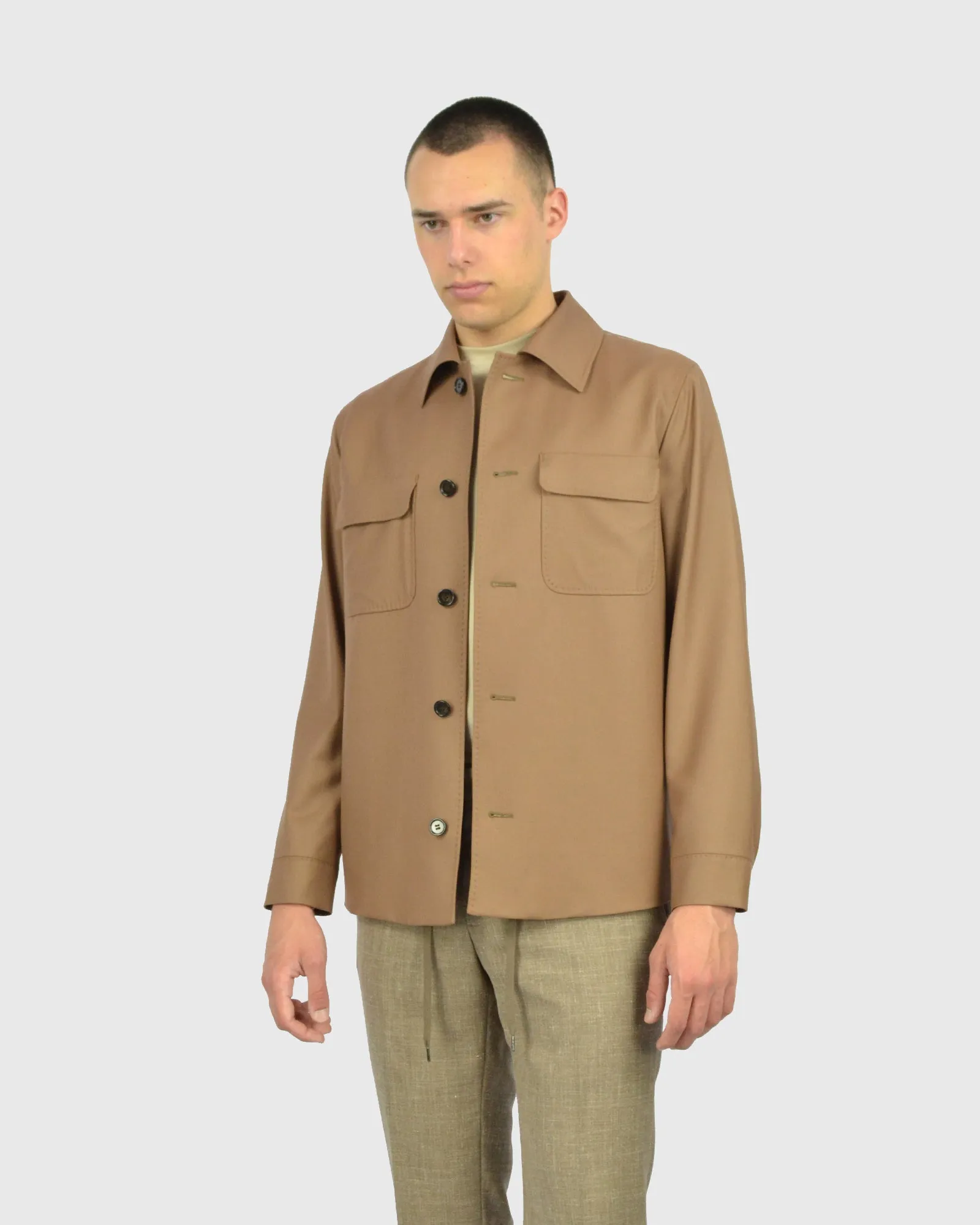 FANCKINO SARTORIA FSS24-748 PL LATTE OVERSHIRT CHORE JACKET