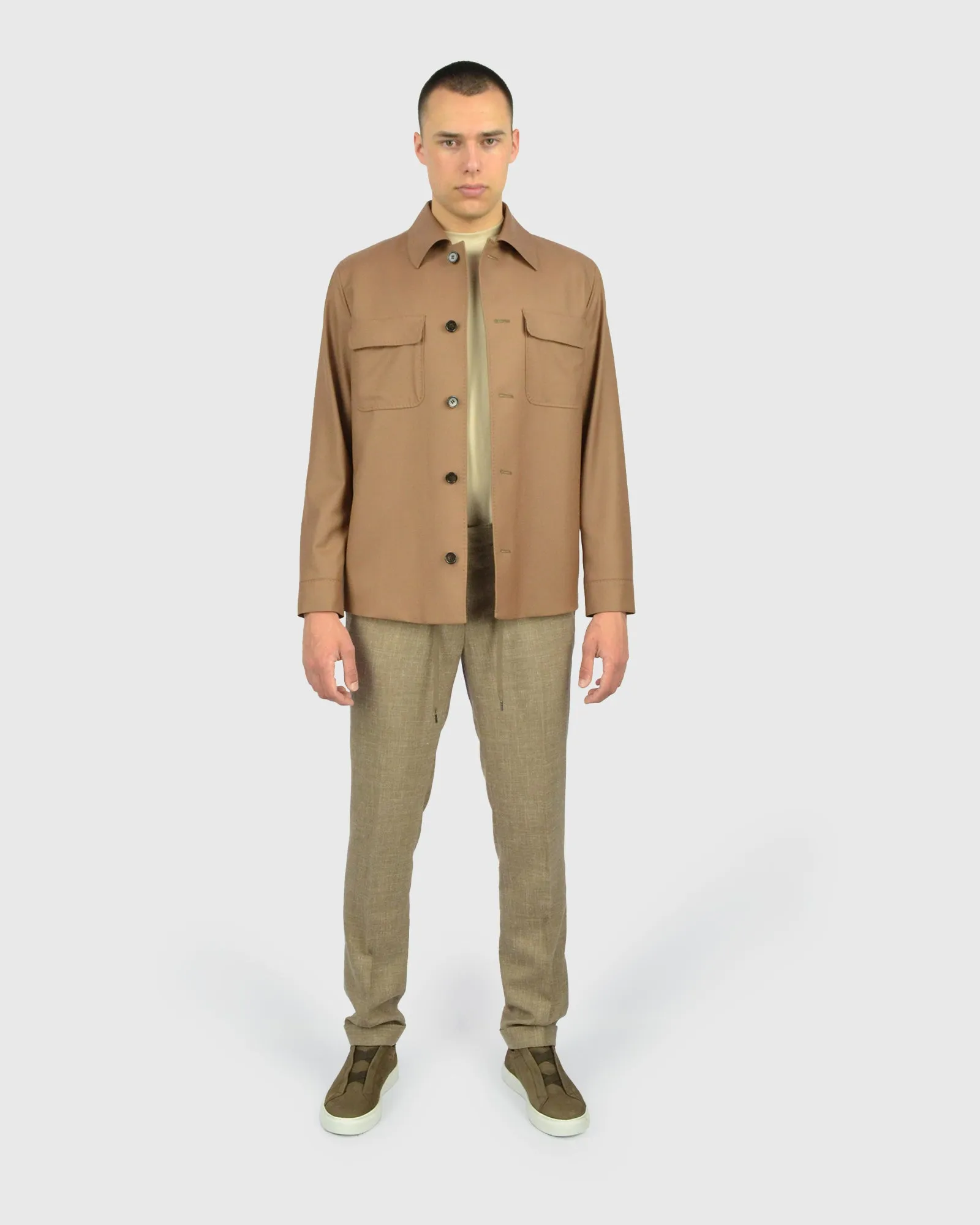 FANCKINO SARTORIA FSS24-748 PL LATTE OVERSHIRT CHORE JACKET