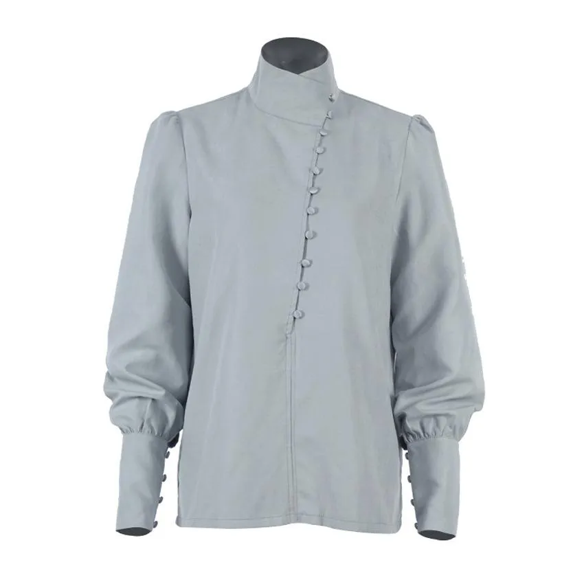 Fashionable Chinese Stand Collar Long Sleeve Shirt