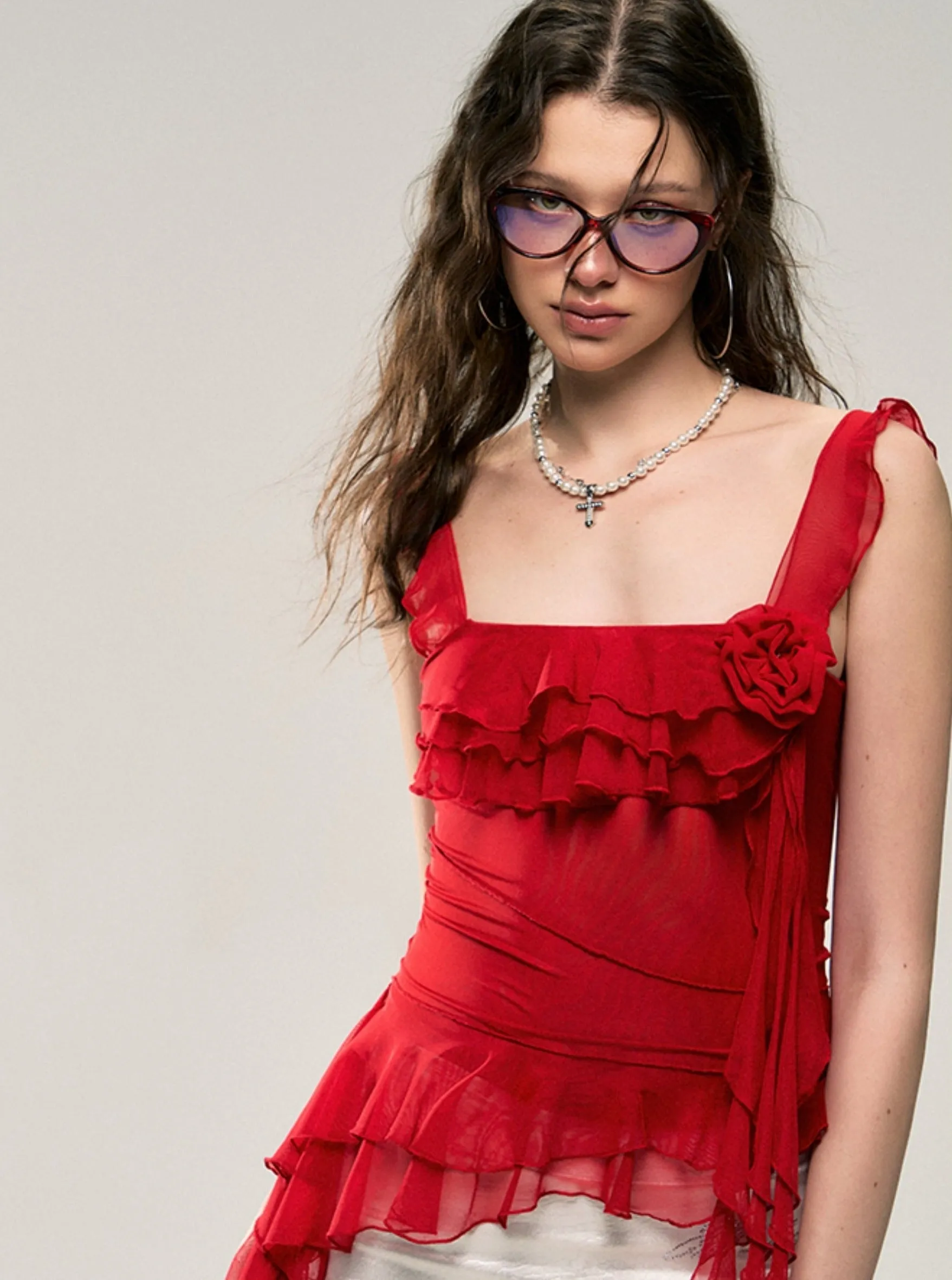 Flamenco Flair Ruffled Camisole