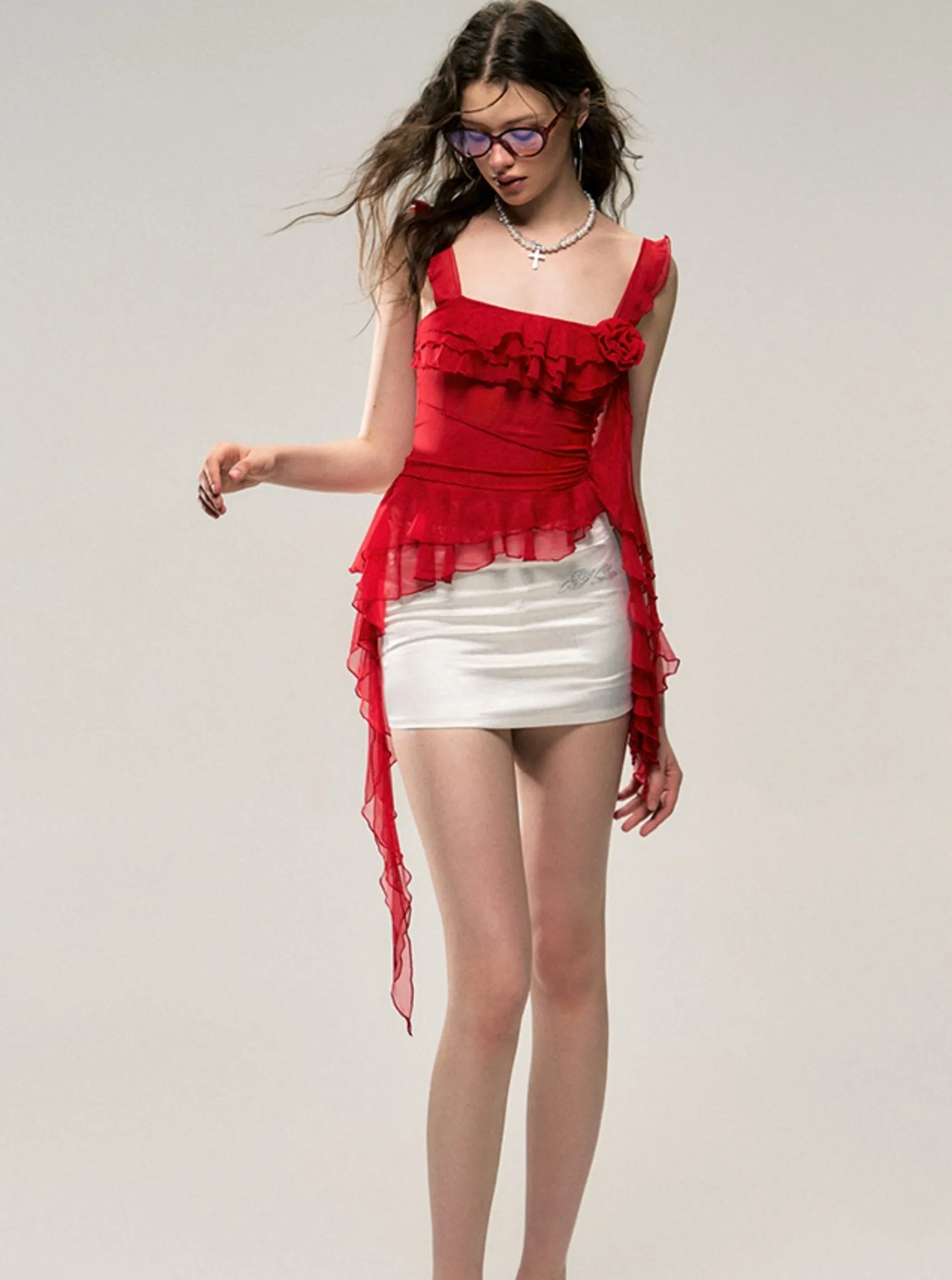 Flamenco Flair Ruffled Camisole