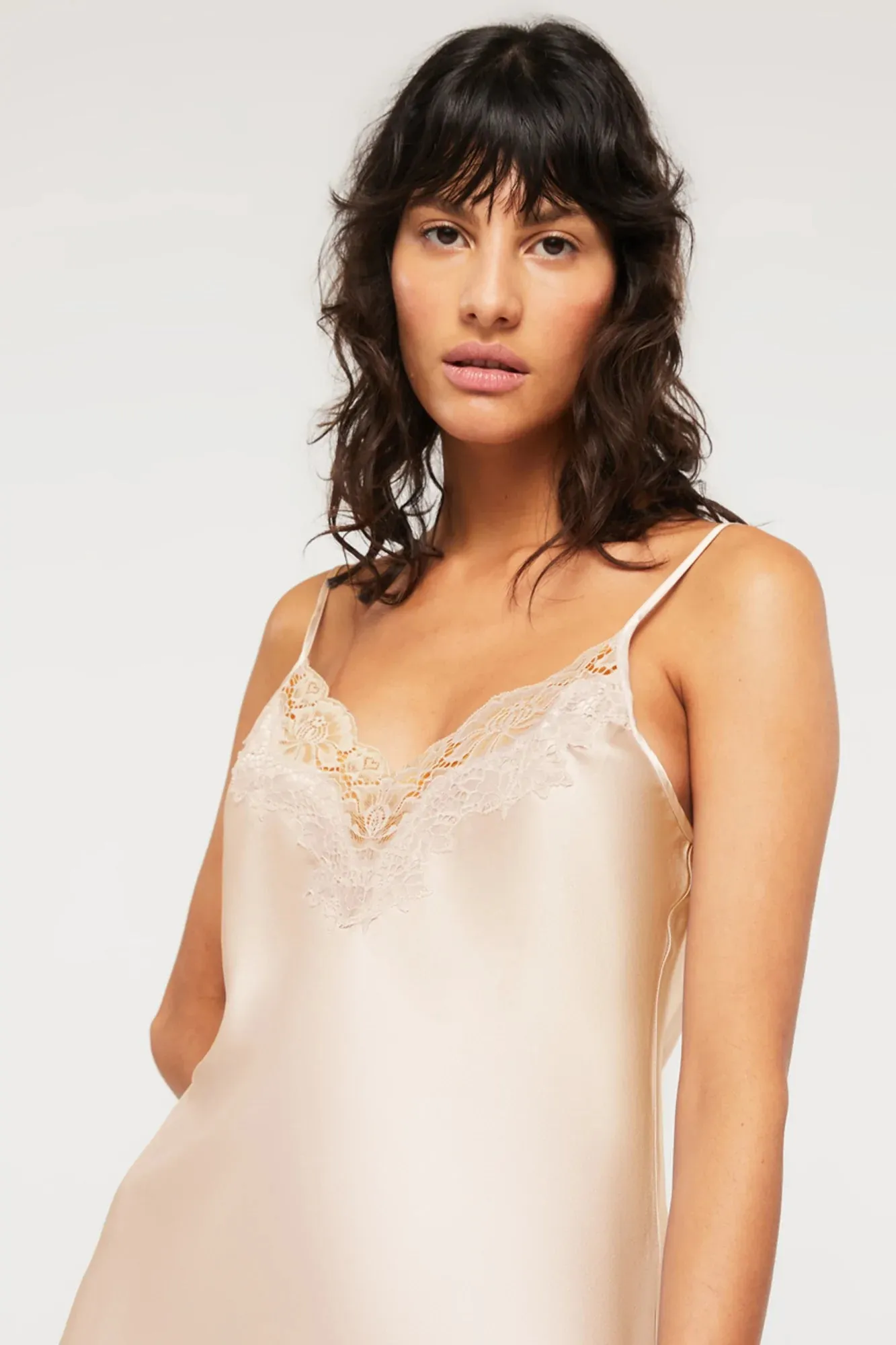 Ginia - Silk Lace Cami | Mink