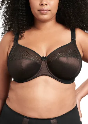 Goddess Sarah Banded Bra, Black