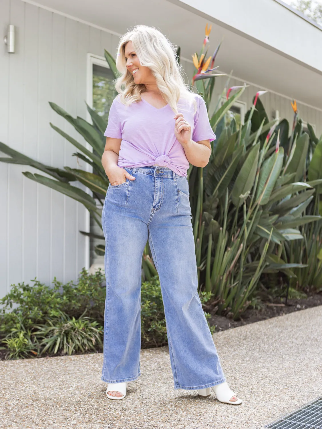 Hudson Wide Leg - Light Denim