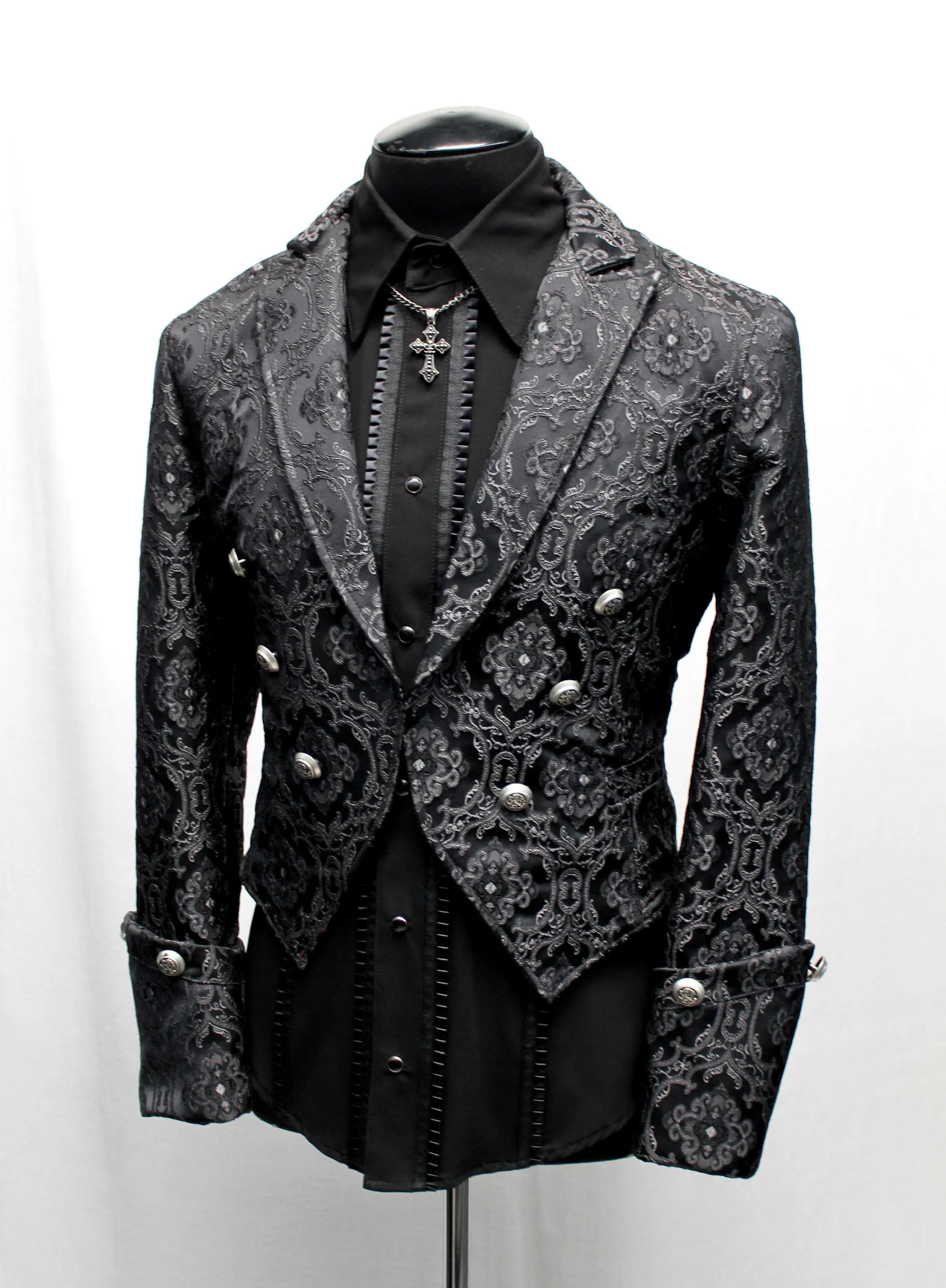 IMPERIAL JACKET - BLACK EDWARDIAN BROCADE