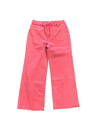 Jeans Flared By Zenana Outfitters In Pink, Size: Xl