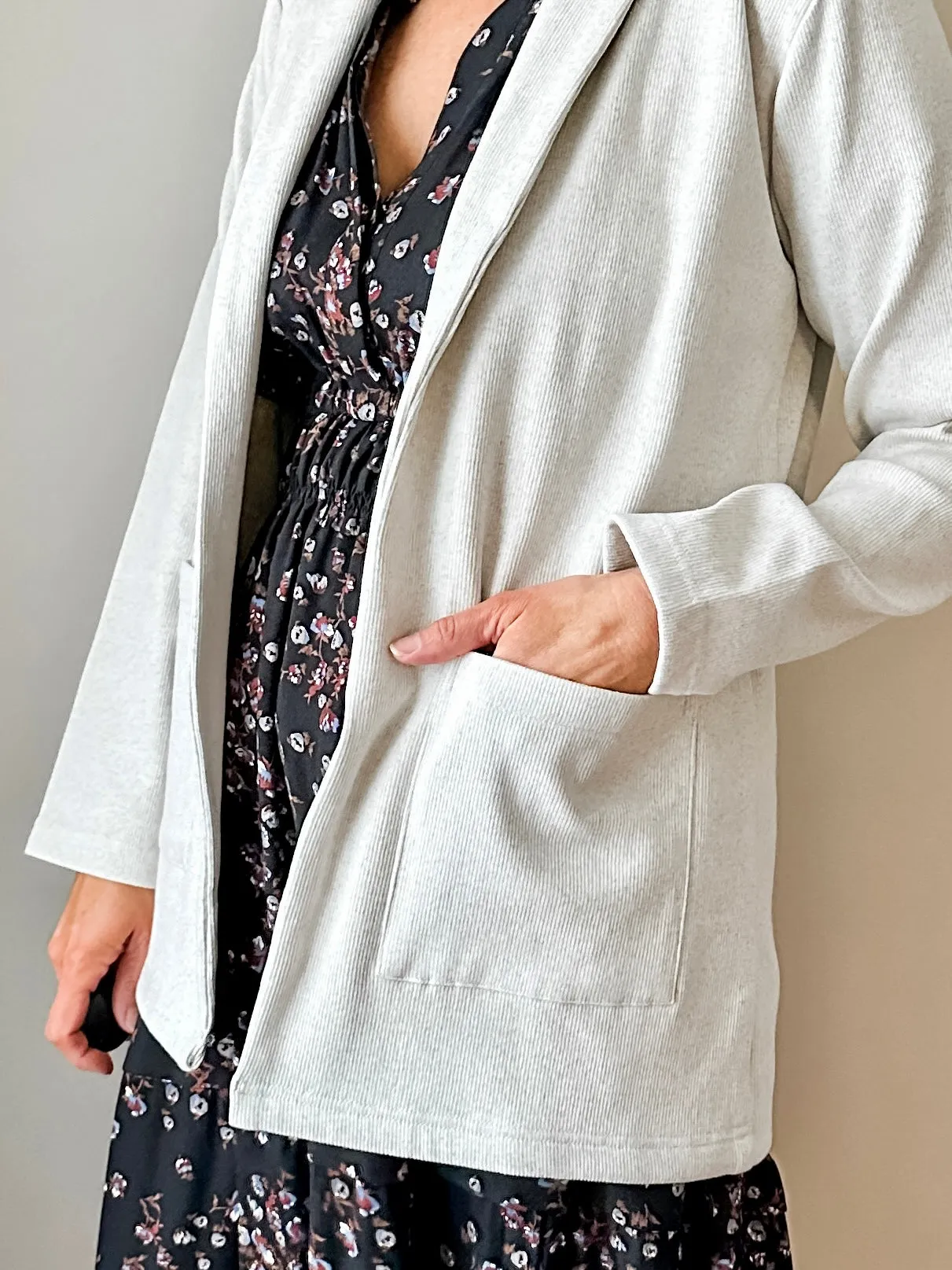 Knit Blazer Oatmeal