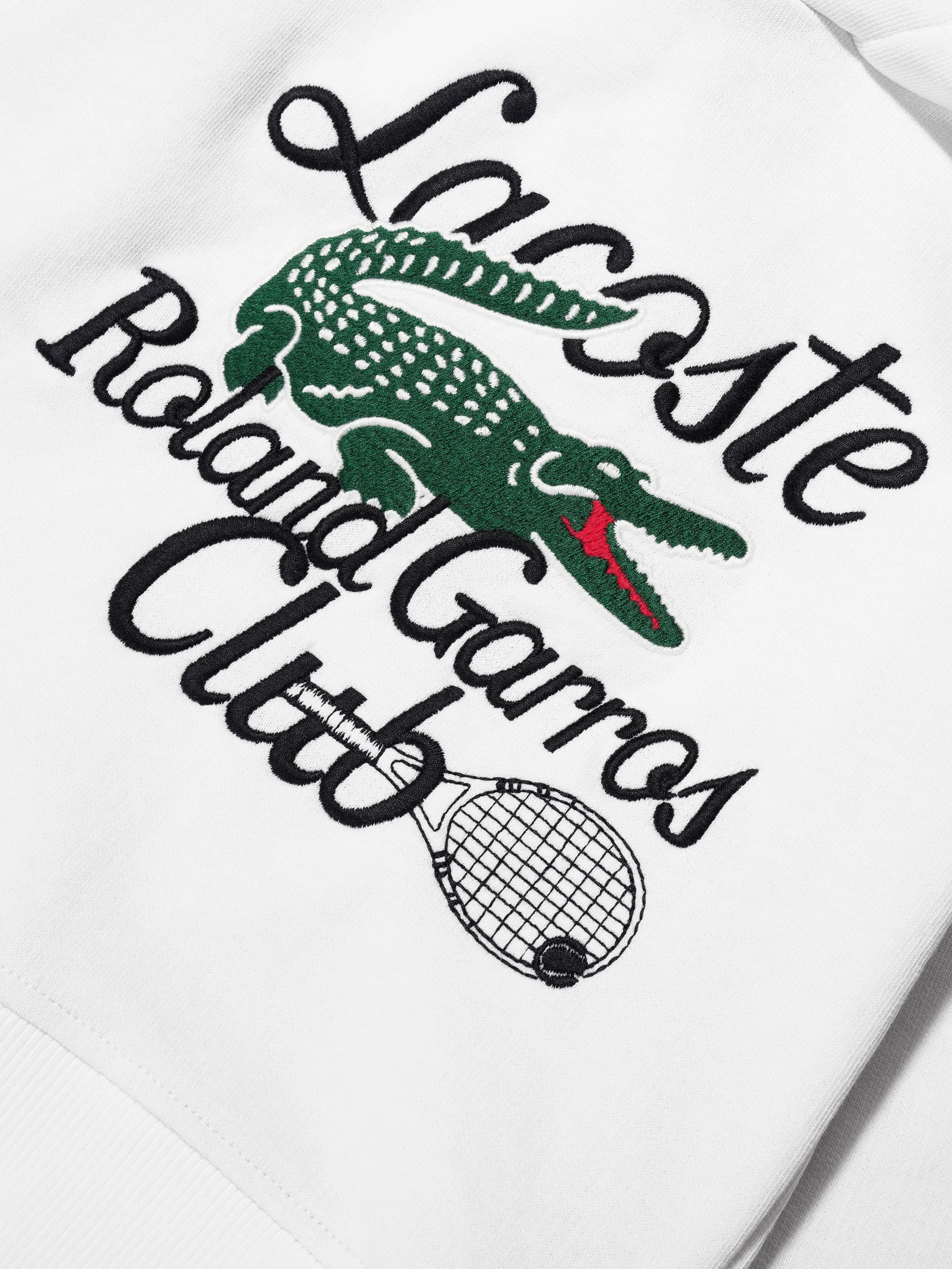 Lacoste Boys Roland Garros Hoodie in Ivory