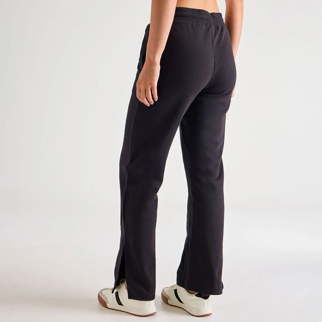 Ladies Black Wide Leg Jogger