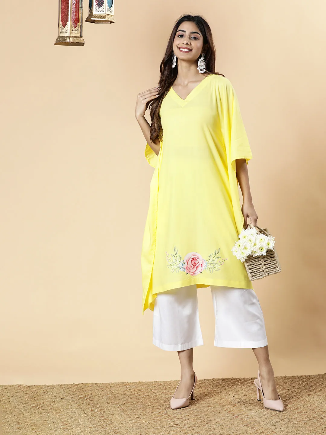 Lemon LongKurta - GulabENimbooda