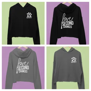 Love & Second Chances Cropped Fleece Hoodie