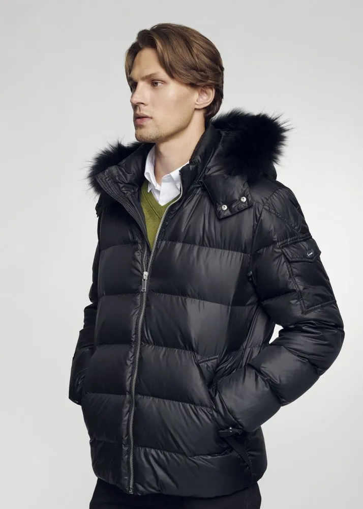 Luxurious look Men's Winter Jacket With Fur Trim