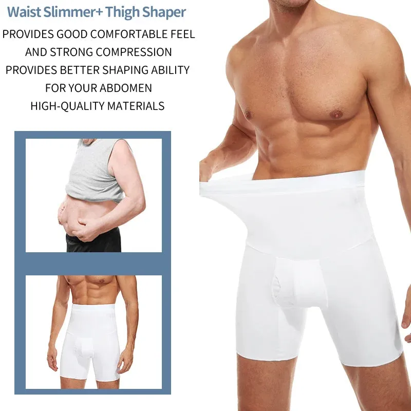 Men's Body Shaper Compression Shorts: Tummy Control Slimming Shapewear