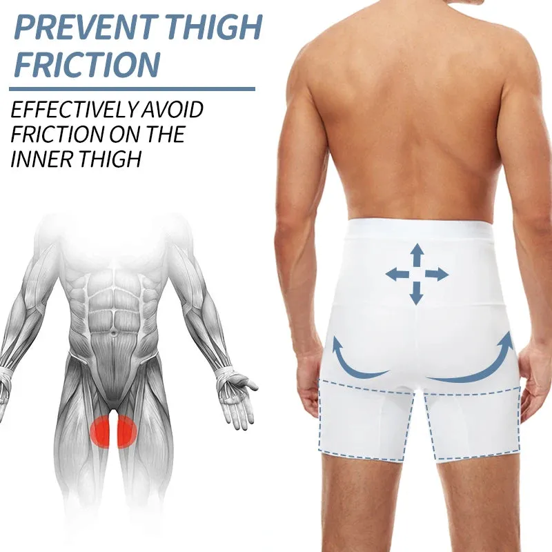 Men's Body Shaper Compression Shorts: Tummy Control Slimming Shapewear