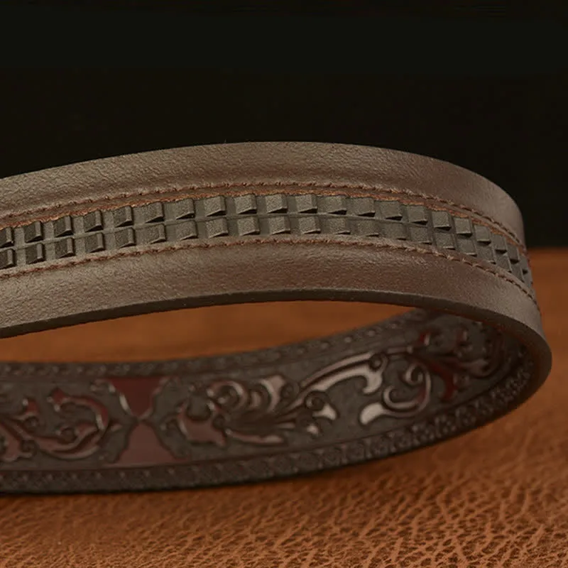 Men's Double Dragon Battling Leather Belt