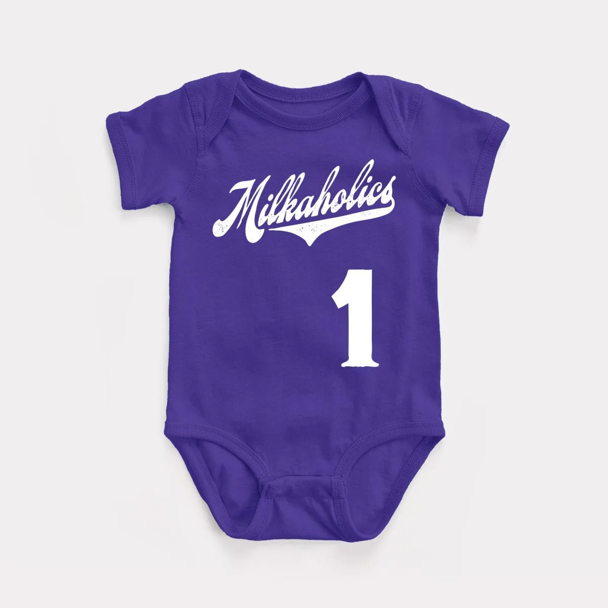 Milkaholics Script Baby Bodysuit