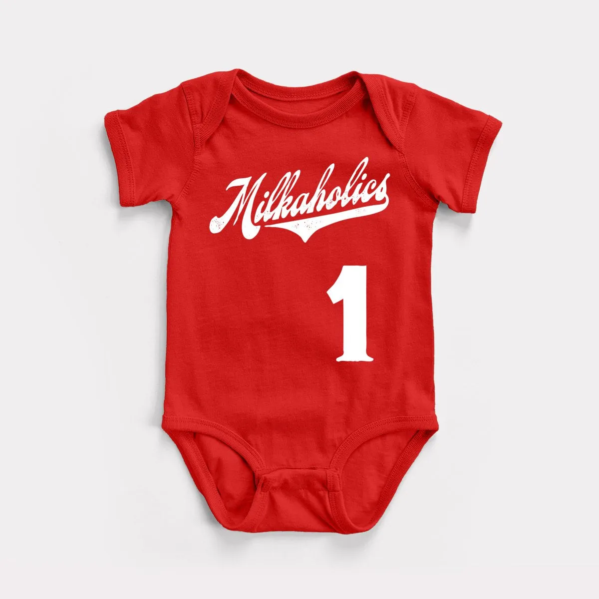 Milkaholics Script Baby Bodysuit